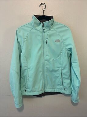 The North Face Women’s Mint Aqua Soft Shell Jacket Fleece Lined Medium